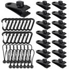 Conjunto de 45 peças de clipes de lona BAOXIALIKEMAO Heavy Duty Lock Grip