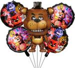 Conjunto de 5 Balões Metalizados de Aniversário Freddy DMORED