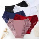 Conjunto De 5 Calcinhas De Algodão Com Renda Para Mulheres, Estampadas E Florais, Lingerie Sexy