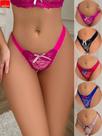 Conjunto De 5 Calcinhas Sexy De Renda Para Mulheres, Confortáveis E Ajustadas Com Detalhes Em Laço Conjunto De 5 Calcinhas Sexy De Renda Para Mulheres, Confortáveis E Ajustadas Com Detalhes Em Laço