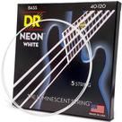 Conjunto de 5 cordas para baixo DR NWB5-40 Neon White
