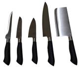 Conjunto de 5 Facas de Cozinha Em Aço Inoxidável Faqueiro