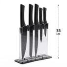 Conjunto de 5 Facas Gourmet inox com Suporte em acrílico wincy