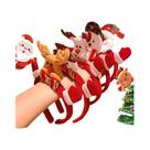Conjunto De 5 Faixas De Cabelo De Natal Para Meninas Com Padrões De Rena, Boneco De Neve E Papai