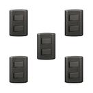 Conjunto de 5 Interruptores 2 Teclas Simples 4x2 Modular Pluzie Cinza Conjunto de 5 Interruptores 2 Teclas Simples 4x2 Modular Pluzie Cinza