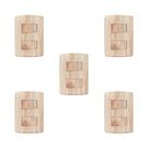 Conjunto de 5 Interruptores 2 Teclas Simples Modular Placa 4x2 Pluzie Bege