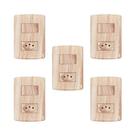 Conjunto de 5 Interruptores de 1 Tecla Simples e Tomada 2p+t 20a , Modular, com Placa 4x2 e Suporte