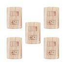 Conjunto de 5 Interruptores de 1 Tecla Simples e Tomada 2p+t 20a , Modular, com Placa 4x2 e Suporte