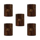 Conjunto de 5 Interruptores de 1 Tecla Simples, Modular, com Placa 4x2 e Suporte