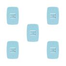 Conjunto de 5 Interruptores de 2 Teclas Simples com Placa 4x2