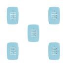 Conjunto de 5 Interruptores de 3 Teclas Simples com Placa 4x2