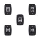 Conjunto de 5 Interruptores de 3 Teclas Simples com Placa 4x2