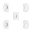 Conjunto de 5 Interruptores de 3 Teclas Simples com Placa 4x2 Conjunto de 5 Interruptores de 3 Teclas Simples com Placa 4x2
