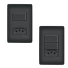 Conjunto de 5 Interruptores E 5 Interruptores Duplo Tomadas 20a