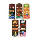 Conjunto de 5 máscaras de parede de madeira de estilo polinésio Zeckos 30cm