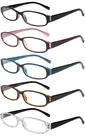 Conjunto de 5 óculos de leitura Success Eyewear: preto, rosa e azul
