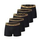 Conjunto De 5 Peças De Cuecas Boxer Masculinas plus Size 5XL-6XL Com Estampa, Confortáveis Para Conjunto De 5 Peças De Cuecas Boxer Masculinas plus Size 5XL-6XL Com Estampa, Confortáveis Para
