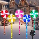 Conjunto de 5 pirulitos Solar Christmas Pathway Lights ILLUMINEW