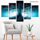 Conjunto de 5 placas Decorativas em MDF 6mm Midnight