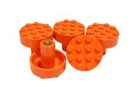 Conjunto de 5 puxadores para gaveta Brick Innovations laranja em ABS