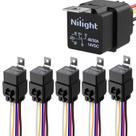 Conjunto de 5 Relés e Chicotes Automotivos Nilight 50044R