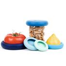Conjunto de 5 unidades de protetor de alimentos de silicone reutilizável Food Huggers, azul gelo