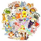 Conjunto De 50 Adesivos De Animais Com Provérbios Para Crianças, Adesivos De Recompensa De Desenhos
