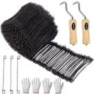 Conjunto de 500 unidades Rebar Wire Bar Ties Breezliy com alça de madeira