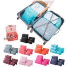 Conjunto de 6 Bolsas Organizadoras de Viaje con Compresión para Equipaje en Negro