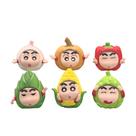 Conjunto de 6 bonecos colecionáveis Shin-chan Vegetable Cosplay