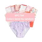 Conjunto De 6 Calcinhas De Algodão Com Estampa Floral Para Meninas, Calcinhas Fofas Para Bebês E