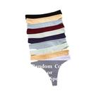 Conjunto De 6 Calcinhas G-String De Algodão Com Cintura Baixa Para Mulheres, Tamanhos S-XL, Cores