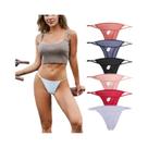 Conjunto De 6 Calcinhas G-String De Algodão Sexy Com Cintura Baixa Para Mulheres, Lingerie Íntima