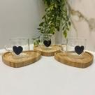 Conjunto de 6 Canecas de Vidro Borossilicato Black Heart - 125ml