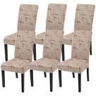 Conjunto de 6 capas para cadeiras de sala de jantar Search I Brown Texture