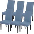 Conjunto de 6 capas para cadeiras de sala de jantar Search I Stretch Grey Blue