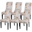 Conjunto de 6 capas para cadeiras de sala de jantar SearchI Brown Floral