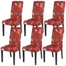 Conjunto de 6 capas para cadeiras de sala de jantar SearchI Christmas Red