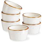 Conjunto de 6 cerâmicas seguras para forno Ramekins ONEMORE de 180 ml - branco cremoso