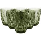 Conjunto de 6 Copos Água de Vidro Verde Para Cozinha 270ml Conjunto de 6 Copos Água de Vidro Verde Para Cozinha 270ml