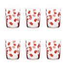 Conjunto de 6 Copos de Cristal Água 445 Ml Ginga Floral