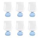 Conjunto De 6 Copos Em Vidro Base Esfera Azul 440Ml BTC