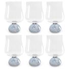 Conjunto De 6 Copos Em Vidro Base Esfera Fume 440Ml BTC Conjunto De 6 Copos Em Vidro Base Esfera Fume 440Ml BTC
