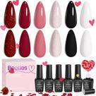 Conjunto de 6 cores de esmalte de gel Beetles Spring Queen of Hearts