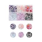 Conjunto De 6 Cores De Pérolas De Vidro Trituradas Para Artesanato Em Resina Epóxi E Nail Art,