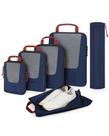 Conjunto de 6 Cubos de Compressão BAGSMART para Viagem - Marinho Conjunto de 6 Cubos de Compressão BAGSMART para Viagem - Marinho