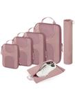 Conjunto de 6 Cubos de Compressão BAGSMART - Rosa Poeira Conjunto de 6 Cubos de Compressão BAGSMART - Rosa Poeira