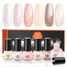 Conjunto de 6 Esmaltes Modelones: Branco Pérola, Rosa e Nude