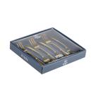 Conjunto de 6 Garfos para Bolo Wolff Berna de Aço Inox Dourado