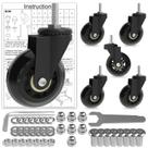 Conjunto de 6 lâminas giratórias Creeper Caster Wheels de 6 cm